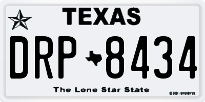 TX license plate DRP8434