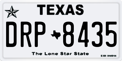 TX license plate DRP8435