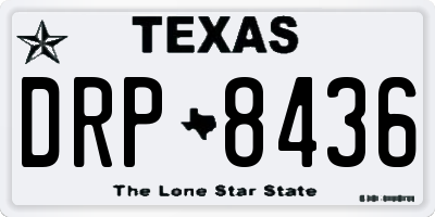 TX license plate DRP8436