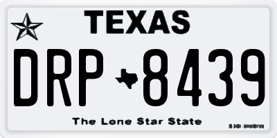 TX license plate DRP8439
