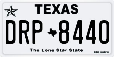 TX license plate DRP8440