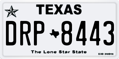 TX license plate DRP8443