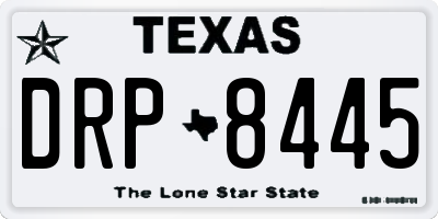 TX license plate DRP8445