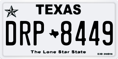 TX license plate DRP8449