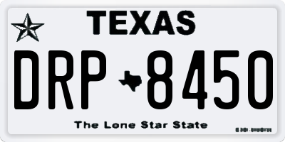 TX license plate DRP8450