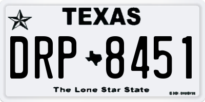 TX license plate DRP8451