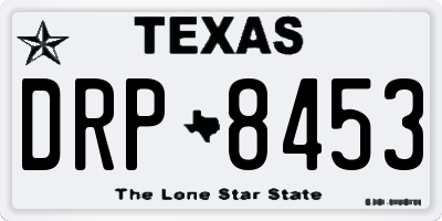 TX license plate DRP8453