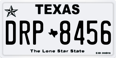 TX license plate DRP8456