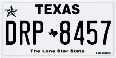 TX license plate DRP8457