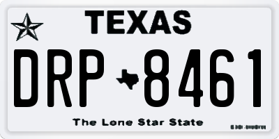 TX license plate DRP8461