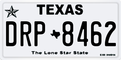 TX license plate DRP8462