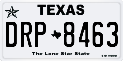 TX license plate DRP8463