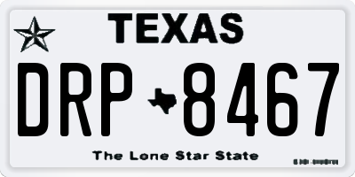TX license plate DRP8467