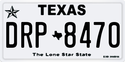 TX license plate DRP8470