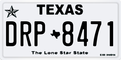 TX license plate DRP8471