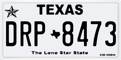 TX license plate DRP8473