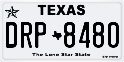 TX license plate DRP8480