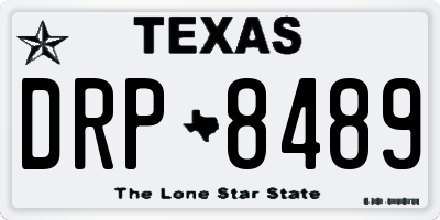 TX license plate DRP8489