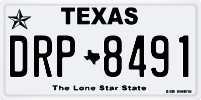 TX license plate DRP8491