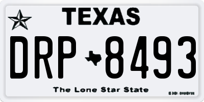 TX license plate DRP8493