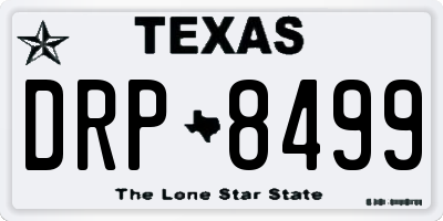 TX license plate DRP8499