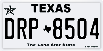 TX license plate DRP8504