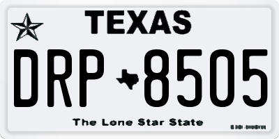 TX license plate DRP8505