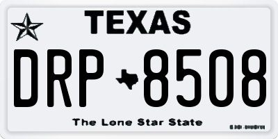 TX license plate DRP8508