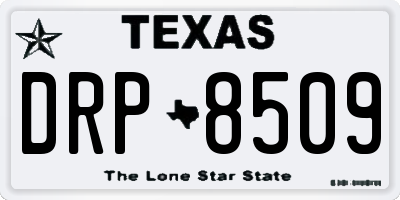 TX license plate DRP8509