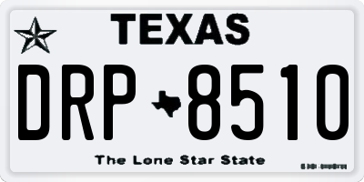 TX license plate DRP8510