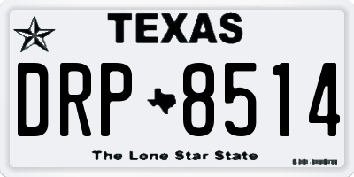 TX license plate DRP8514