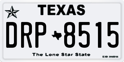 TX license plate DRP8515