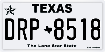 TX license plate DRP8518