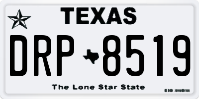 TX license plate DRP8519