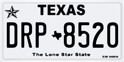 TX license plate DRP8520