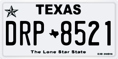 TX license plate DRP8521