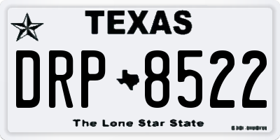 TX license plate DRP8522
