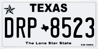 TX license plate DRP8523