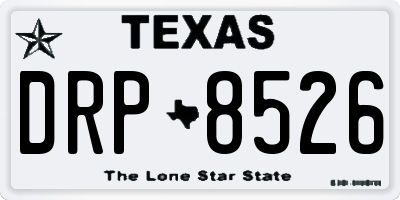 TX license plate DRP8526