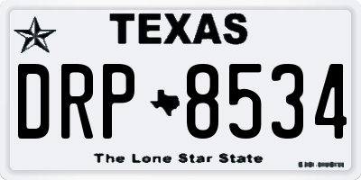 TX license plate DRP8534