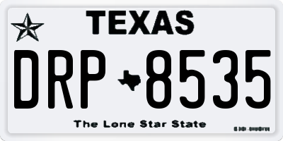 TX license plate DRP8535