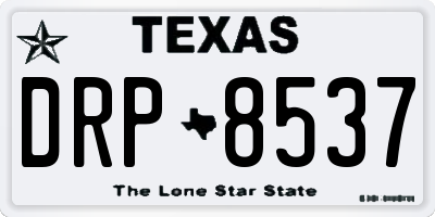 TX license plate DRP8537
