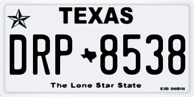 TX license plate DRP8538