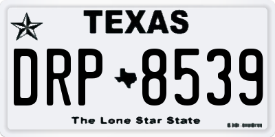 TX license plate DRP8539