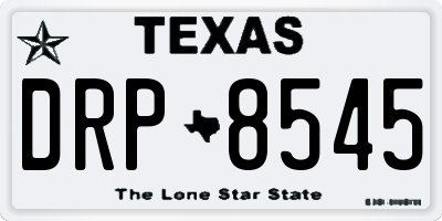 TX license plate DRP8545