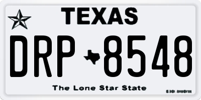 TX license plate DRP8548