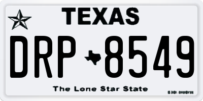 TX license plate DRP8549
