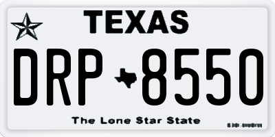 TX license plate DRP8550