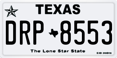 TX license plate DRP8553