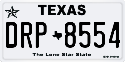 TX license plate DRP8554